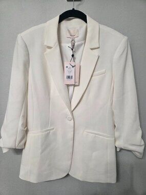 Cinq à Sept Khloe Crepe Blazer Ivory NWT 6
